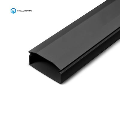 China Electrical Wires Installation Factory Supply Size 50*25mm Rectangle Waterproof Square Plastic PVC Cable Trunking Cable Trunking Black for sale