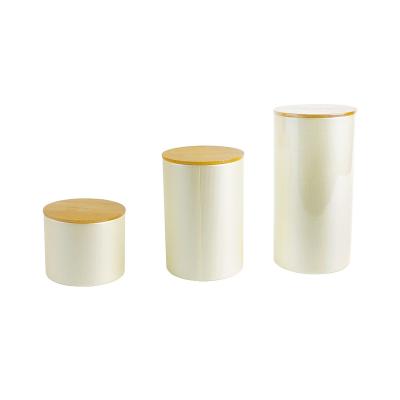 China Food grade wrapping paper can coffee tea paper tube packaging with bamboo lid for sale