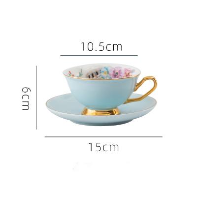 China Viable Luxury Chinese Ceramic Fine Blue Coffee Cup Porcelain Tea Cups China Coffee Cup And Saucer for sale