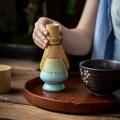 China Sustainable Handmade Custom Logo Eco - Friendly Traditional Natural Bamboo Matcha Tea Beater for sale