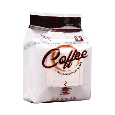 China Hotels Home Office 50pcs Disposable Portable Ear Drip Coffee Hanging Filter Bag for sale