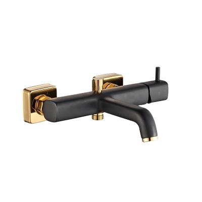 China Without Slide Bar Bathtub Rain Bath Shower Faucet Wholesale Wall Mounted Hot And Cold Water Mixer for sale