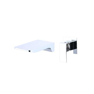 China Modern Brass Basin Faucet Bathroom Chrome Plating Waterfall Spout Basin Faucet Mixer Hot Cold For Sink for sale