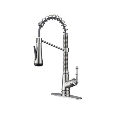 China Contemporary Brass Single Level Kitchen Sink Mixer Pull Down Sprayer Kitchen Faucet for sale