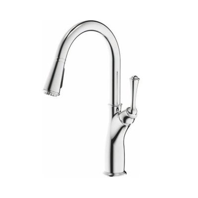 China Contemporary Kitchen Faucet With Pull Down Sprayer Handle Kitchen Sink Faucet Single Mixer Tap With Apron for sale