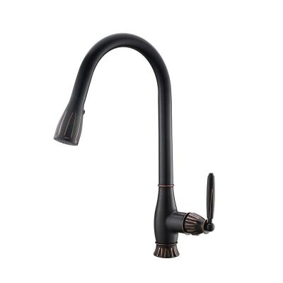 China Morder Contemporary Brass Deck Mounted Kitchen Faucet Water Mixer Tap Kitchen Faucet for sale