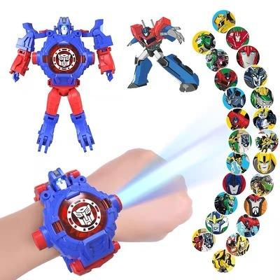 China LED Lighting High Quality Toy Robot Child Deformation Cartoon Watch Electronic Luminous Robot Toy for sale