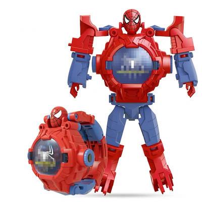 China High Quality 2in1 Most Popular LED Lighting Boy Kids Eyes Transforming Assembly Robot Toy for sale