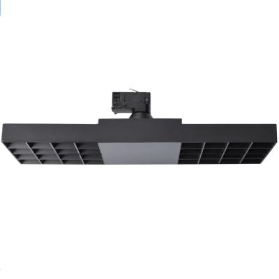 China Minimalist/Modern/European Horizontal Adjusted Anti-glare 28W Led Track Light Fixtures Raster 2*12 Spots Led Track Light for sale