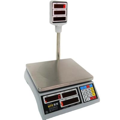 China electronic price calculating scales15kg, 30kg good quality UPA-QT price measures stainless steel wholesale price calculating scale UPA-QT for sale