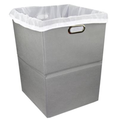 China Sustainable Lightweight Metal Laundry Basket With Removable Lining Bag Cardboard Laundry Sorter Clothes Storage Basket for sale