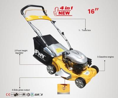 China 4-Stroke 16 Inch Self Propelled Gasoline Lawn Mower With Aluminum Head Chassis And BS Engine One Mower Start for sale