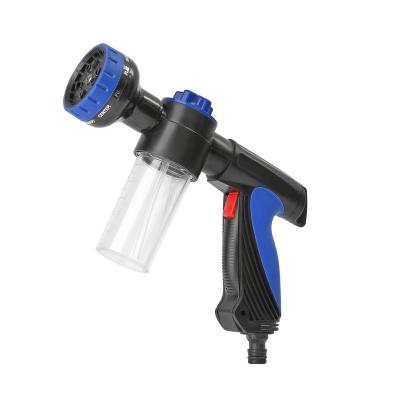 China Variable Flow Control Hot Selling 10 Functions Multi-Function Water Gun Water Garden Foam Plastic Soft Handle Spray Gun For Garden for sale