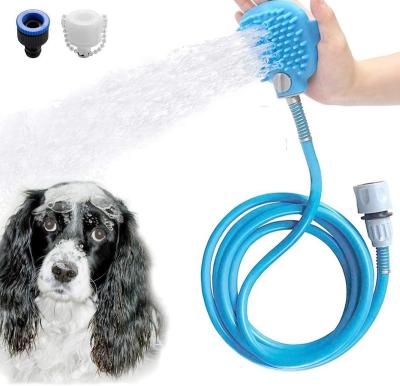 China Hot Sale Viable Pet Bathing Tool Dog Shower Massager Brush Pet Shower Sprayer Pet Grooming Tool Kit for sale