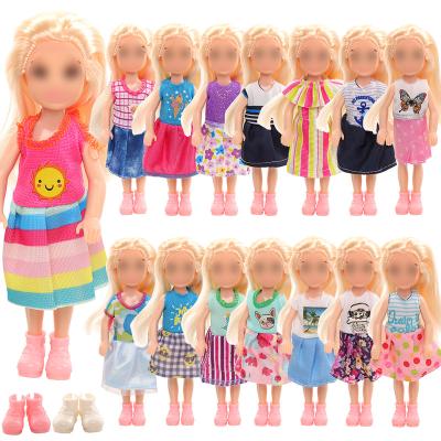 China Mini Toy Wholesale Random 10 Princess Doll Dresses With Shoes Accessories For 5-6Inch13-15cm Baby lol doll clothes for sale