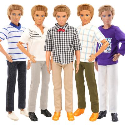 China Mini Toy Fashion Handmade 7 Items/Dolls Accessories=5 Ken Clothes +2 Ken Shoes Kids Toys Spell Outfit for Ken Dressing Game DIY Girl Present for sale