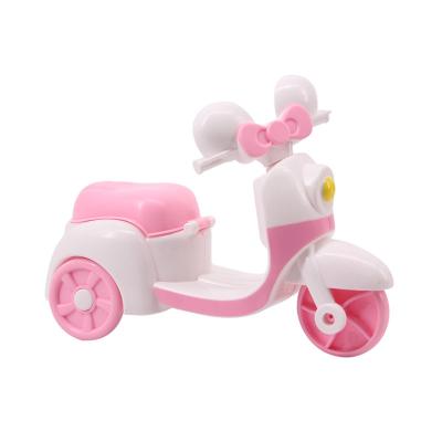 China Mini Toy Pink Bike Motorcycle Car Dollhouse Furniture Accessories For 11.5-12 Inch Doll Kids Toys for sale