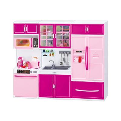 China ABS Plastic Simulation Sideboards Set Kids Pretend Play Cooking Tools Mini Dolls Girls Dollhouse Game Toy Gif Tableware Suits Toys for sale