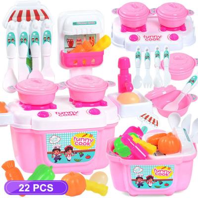 China DIY PLAY 1 Toy Role Play Girl Children Interest Educational Toys Mini Simulation Tableware Kitchenware Set Creative Children Cookware for sale