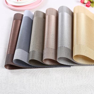 China Viable Place Mats for Dining Table Washable Woven Woven Non-Slip Heat Resistant Kitchen Table Mats Vinyl Place Mats for sale