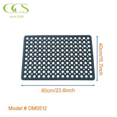 China PVC Waterproof Rubber Door Mat With Hole Durable Washable Anti Slip Anti Slip Ramp Restaurant Indoor Outdoor Outdoor Drainage Mat for sale