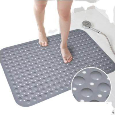 China Bathtub Mat Extra Long Non-Slip Shower Viable Mats with Suction Cups Large Suction Cups Machine Washable Tub Mats and Drain Holes for sale