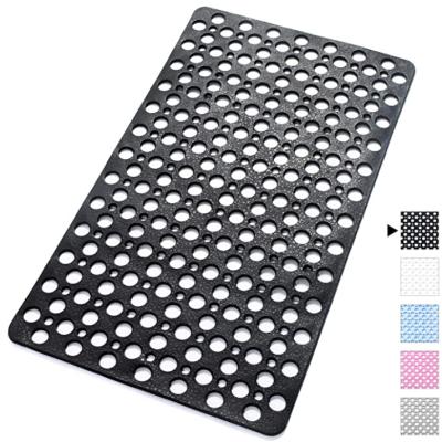 China Sustainable Bathtub Shower Mat Extra Soft Eco Friendly Non-Slip Bath Mat With Large Drain Holes Kids Bathtub Mat Bathroom With Suction Cups for sale