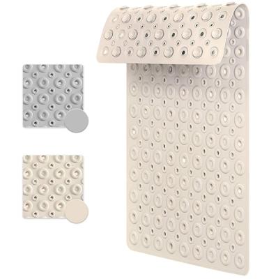 China Bathtub Sustainable Mat Non-Slip Shower Upgrade Reinforced Shower Large Suction Cups Surround Hole Massage Enlarged Design Center Drain Hole for sale