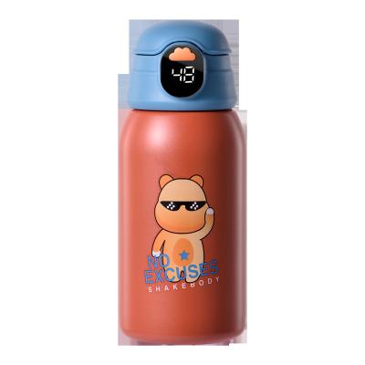 China Large Capacity Children's Cartoon Water Kettle Thermos Cup Straw Children Stored Cup Smart Cute Baby Students Cup for sale