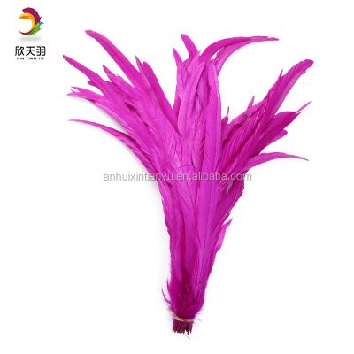 China Marry Beautiful Custom Color Rooster Tail Feather Wholesale 20-45cm for sale