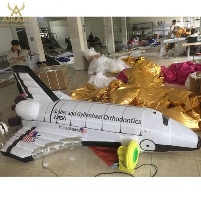 China Oxford Cloth Giant Inflatable Space Shuttle Model Custom Inflatable Military Aircraft for sale