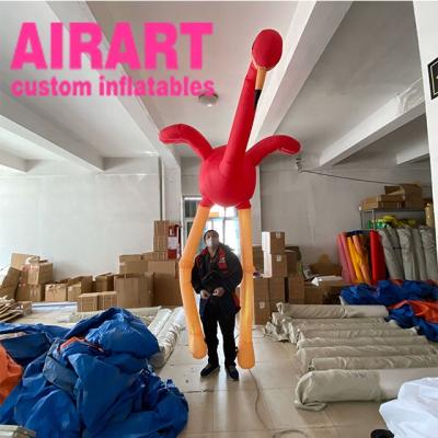 China PVC tarpaulin cloth/420D Oxford clothes huge outdoor decoration inflatable street parade flamingo puppet balloon for sale