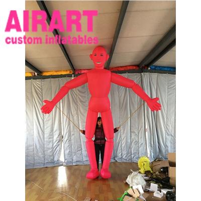 China PVC tarpaulin cloth/420D Oxford clothes different color outdoor parade red color inflatable puppet balloon for sale