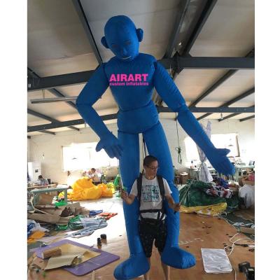 China PVC Tarpaulin Props / Oxford Cloth / Optio Event Balloon Inflatable Blue Puppet Costumes for sale