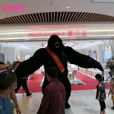 China Furry Gorilla Mascot Costume Gorilla Inflatable Mascot Adult Party Inflatable Mascot Costume for sale