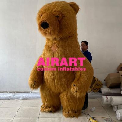 China PVC Tarpaulin / Oxford Cloth / Optio Customized 3m Inflatable Plush Bear Costume For Adult for sale