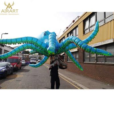 China Oxford Cloth Advertising Inflatable Octopus Inflatable Puppet Decoration Inflatable Costume for sale