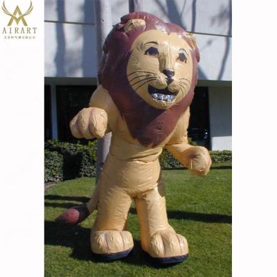 China PVC Tarpaulin/Oxford Cloth/Optional Kids Stage Perform Inflatable Moving Show Cute Lion Mascot Animal Inflatable Costume for sale