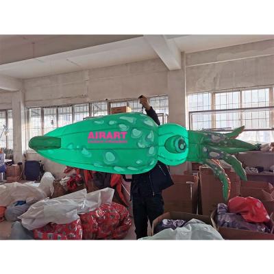 China PVC Tarpaulin / Oxford Fabric / Optio Holiday Octopus Inflatable Lighting Decoration For Hanging Props for sale