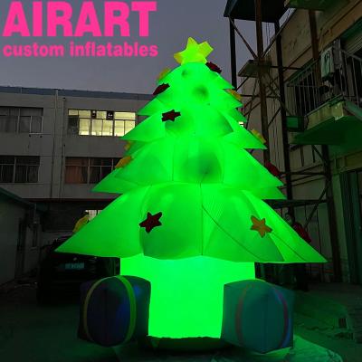 China PVC Tarpaulin/Oxford Cloth/Optional Inflatable Christmas Trees Blow Up Ornaments Toy For Gift Xmas Strage Show for sale