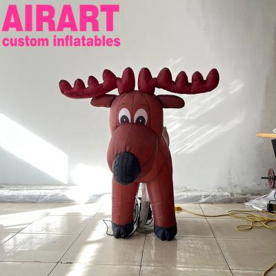 China PVC Tarpaulin/Oxford Cloth/Front Inflatable Christmas Cartoon Reindeer Inflatable Cartoon Optional Decorations for sale