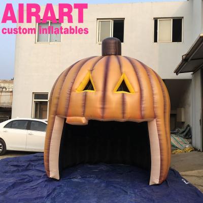 China PVC Tarpaulin / Oxford Cloth / Pumpkin Inflatable Tent DIY Color Optional , Halloween Festival Custom Inflatable Playground Props for sale