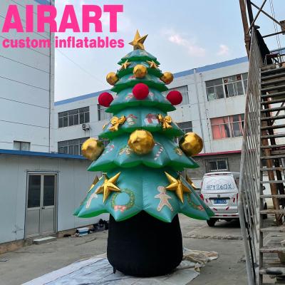 China PVC Tarpaulin Inflatable Christmas Tree/Oxford Cloth/Optional Outdoor Artificial Giant Ornament For Christmas Decoration for sale