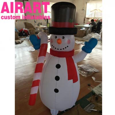 China PVC Tarpaulin/Oxford Cloth Inflatable Christmas Santa Outdoor Inflatable Christmas Snowman/Optional Yard Decor LED for sale