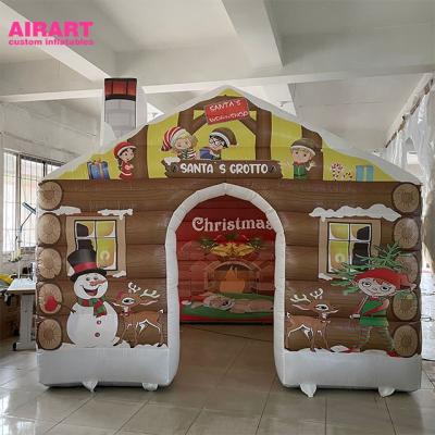 China Oxford Cloth Christmas Decorations Inflatable Cave Christmas Inflatable House for sale