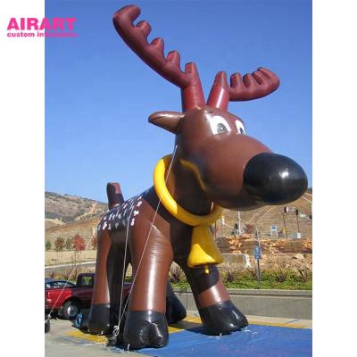 China 420D Oxford Cloth Christmas Decorations Brown Inflatable Reindeer , Christmas Inflatable Deer for sale