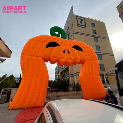 China Halloween Party Inflatable Abracadabra Props Giant Pumpkin Arch Way For Pumpkin Patch Decoration for sale