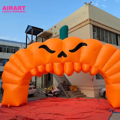 China 2021Attractive Party Pumpkin Inflatable Arch Halloween Outdoor Arcade For Festival Decoration for sale