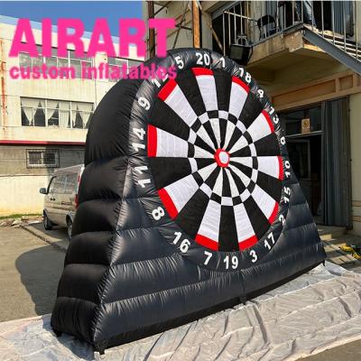 China PVC tarpaulin cloth/420D Oxford clothes new design advertising 3m customize inflatable soccer dart ball for sale