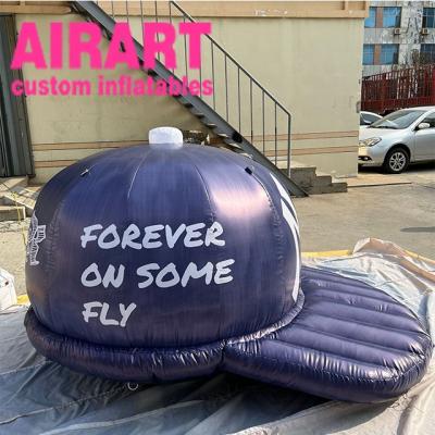 China PVC tarpaulin cloth/420D Oxford clothes new design advertising 1.15m-2.4m inflatable baseball cap ball for sale